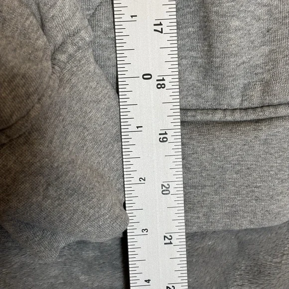 Quince Womens Organic Heavyweight Cropped Half Zip Hoodie Heather Grey M Sporty - Picture 4 of 7